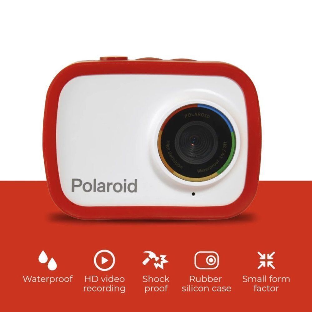 Polaroid iD757 Red Go Cam 18-Megapixel Waterproof Action Digital Camera